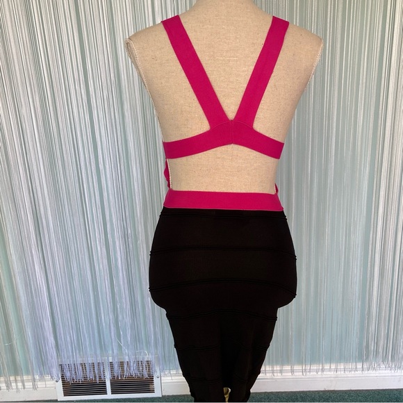 Pink and Black Cut Out Mini Dress Size Small - Picture 7 of 16